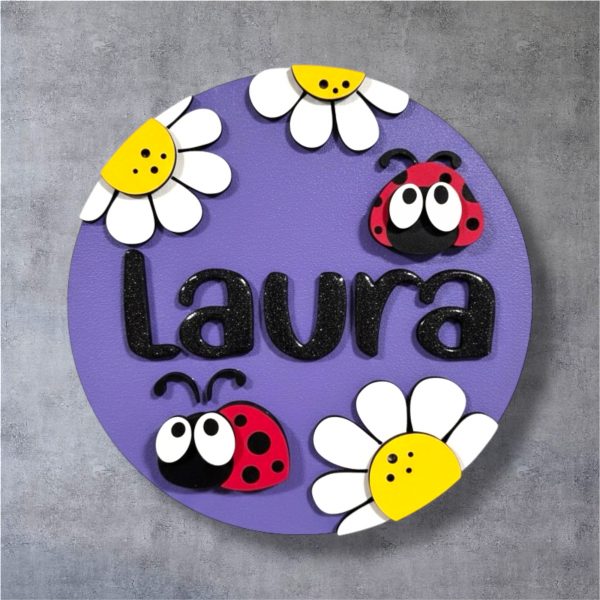 Cartel mariquita fondo mármol “Mariquitas”